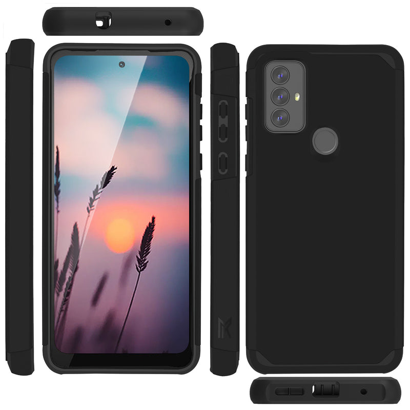 TJS "ArmorLux" Hybrid Phone Case for Motorola G Play 2023