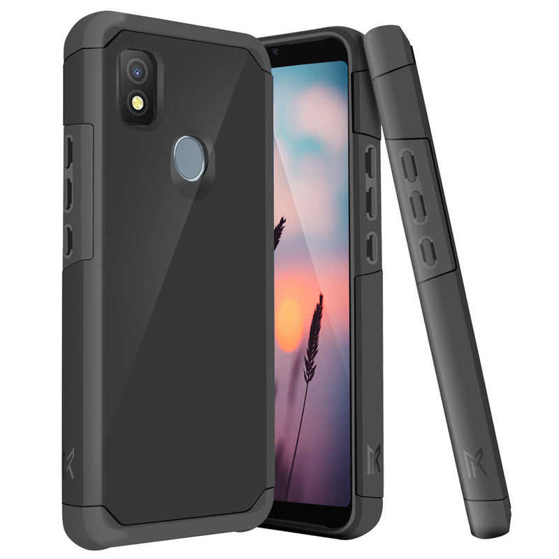 TJS "ArmorLux" Hybrid Phone Case for Cricket Icon 4