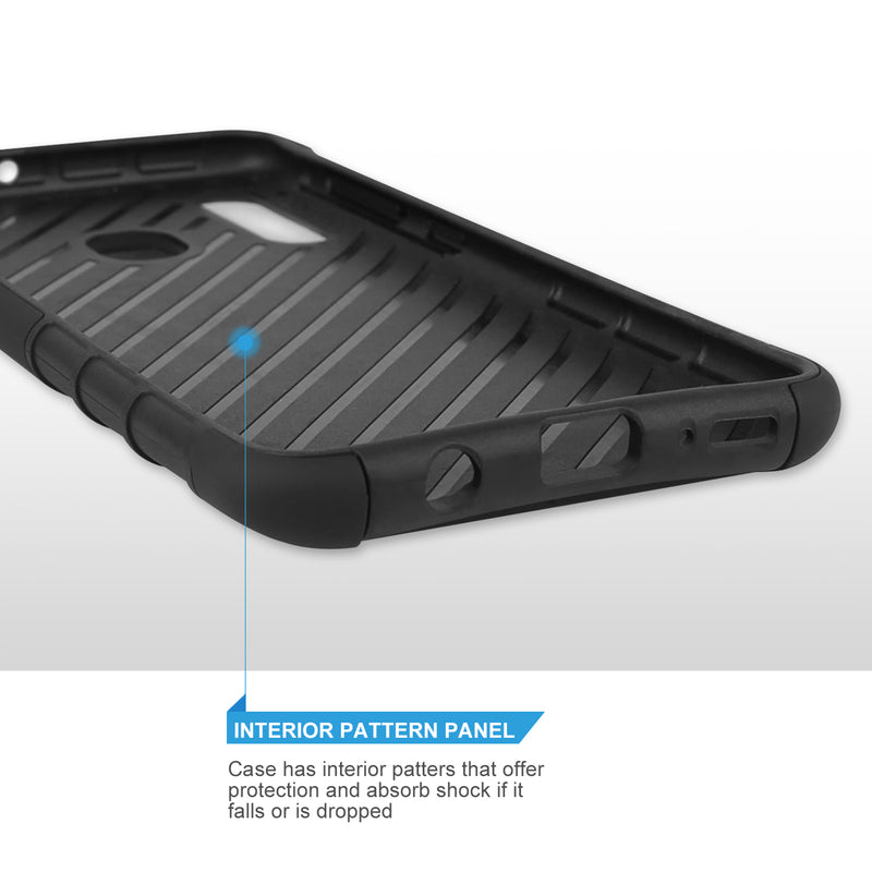 TJS "Jupiter"  Kickstand Phone Cse with Belt Clip Holster for Galaxy A20, Galaxy A30 - InfinityAccessories017
