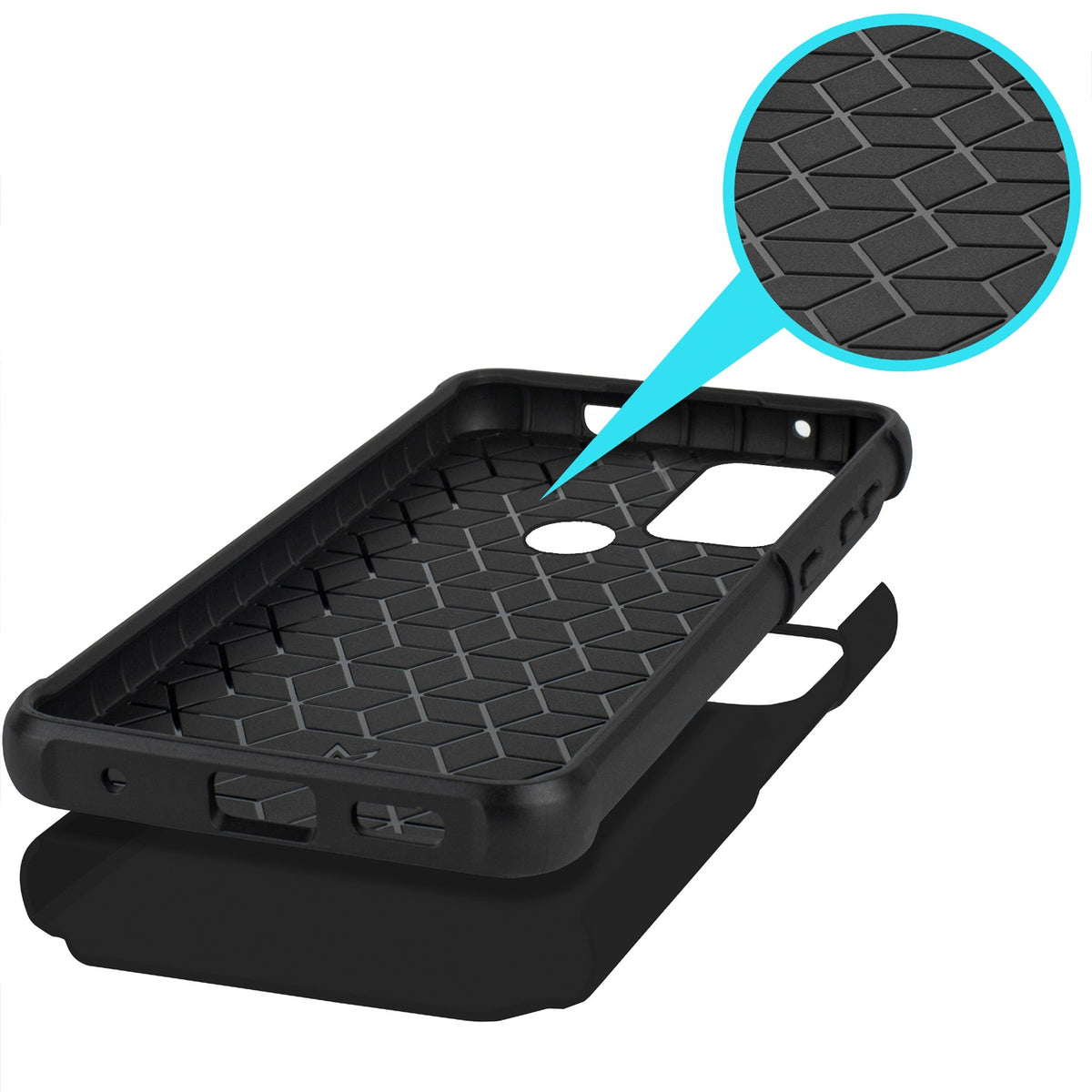TJS "ArmorLux" Hybrid Phone Case for Motorola G Play 2023