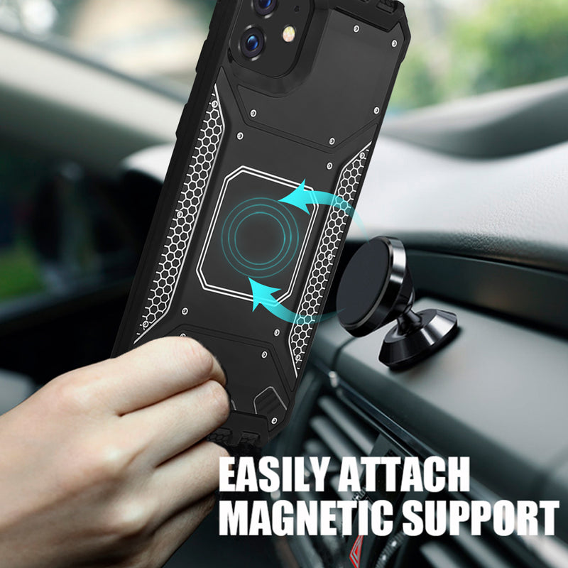 TJS "TankMate" Built-in Metal Plate Aluminum Phone Case for iPhone 11, iPhone 11 Pro, iPhone 11 Pro Max - InfinityAccessories017