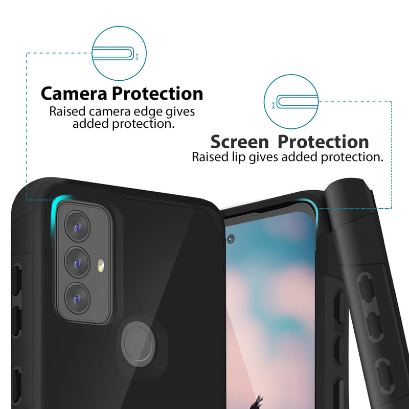 TJS "ArmorLux" Hybrid Phone Case for Motorola G Play 2023