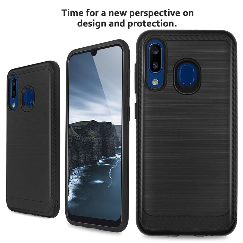 TJS "Thunder" Hybrid Phone Case for Galaxy A20, Galaxy A30, Galaxy A50 - InfinityAccessories017