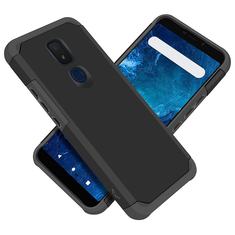 TJS "ArmorLux" Hybrid Phone Case for AT&T Motivate2