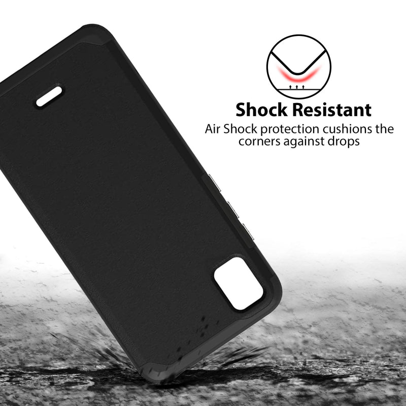 TJS "ArmorLux" Hybrid Phone Case for Cricket Vision Plus