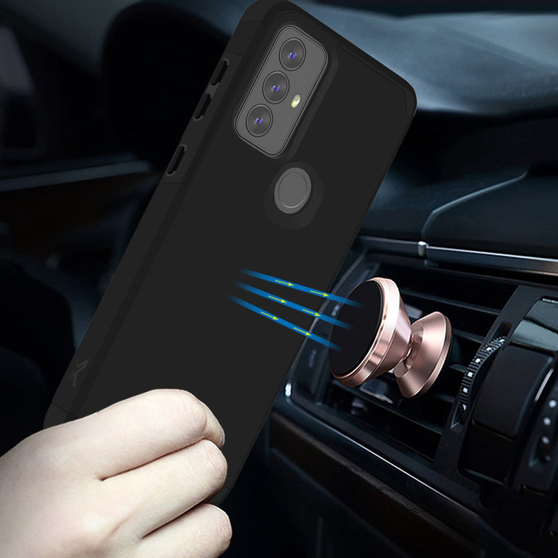 TJS "ArmorLux" Hybrid Phone Case for Motorola G Play 2023