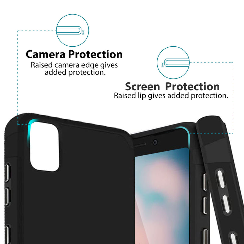 TJS "ArmorLux" Hybrid Phone Case for Cricket Vision Plus