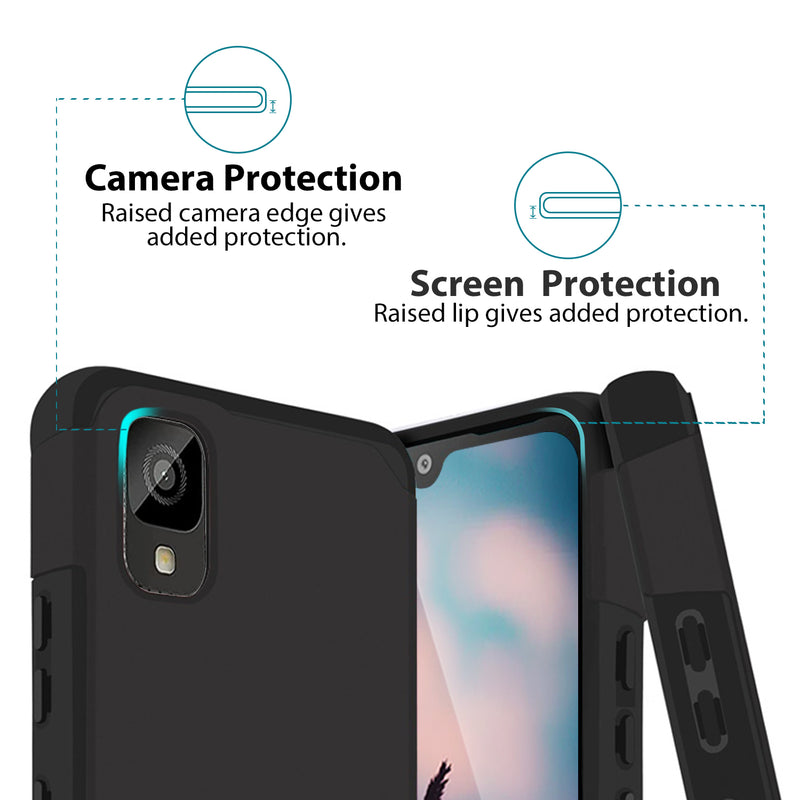 TJS "ArmorLux" Hybrid Phone Case for TCL ION Z