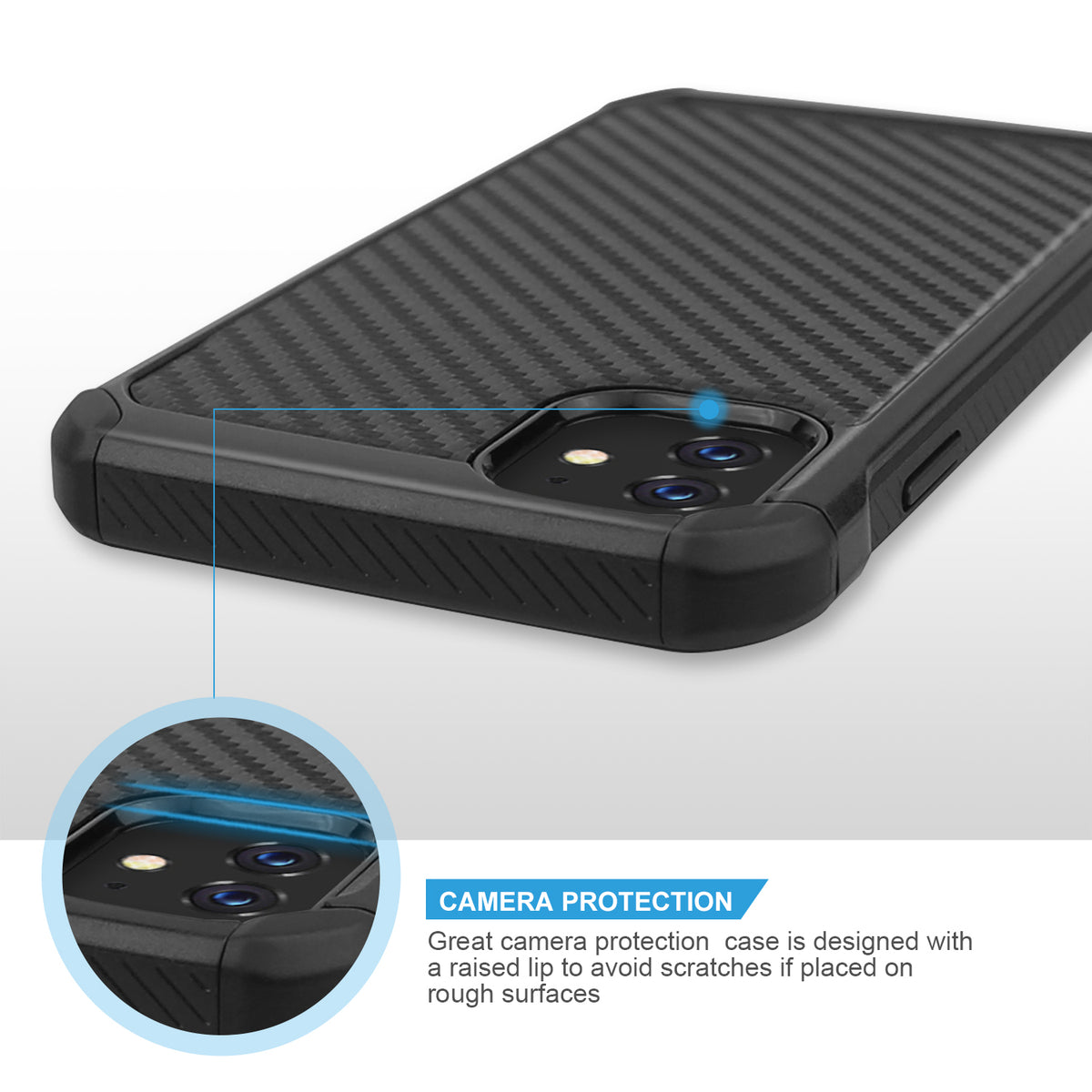 TJS "IMPACT" Hybrid Phone Case for iPhone 11, iPhone 11 Pro, iPhone 11 Pro Max - InfinityAccessories017
