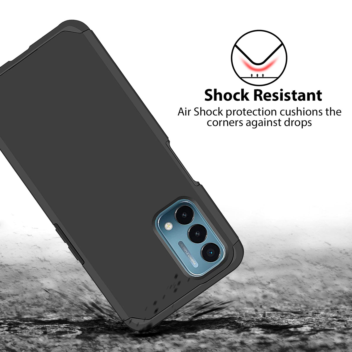 TJS "ArmorLux" Hybrid Phone Case for OnePlus Nord N200