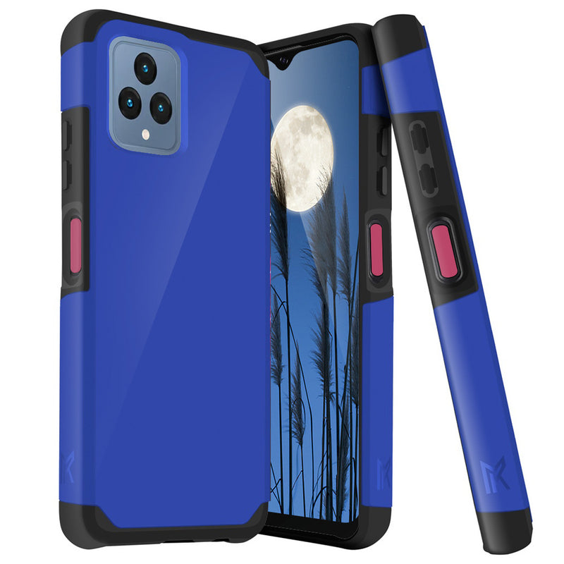 TJS "ArmorLux" Hybrid Phone Case for T-Mobile Revvl 6 5G