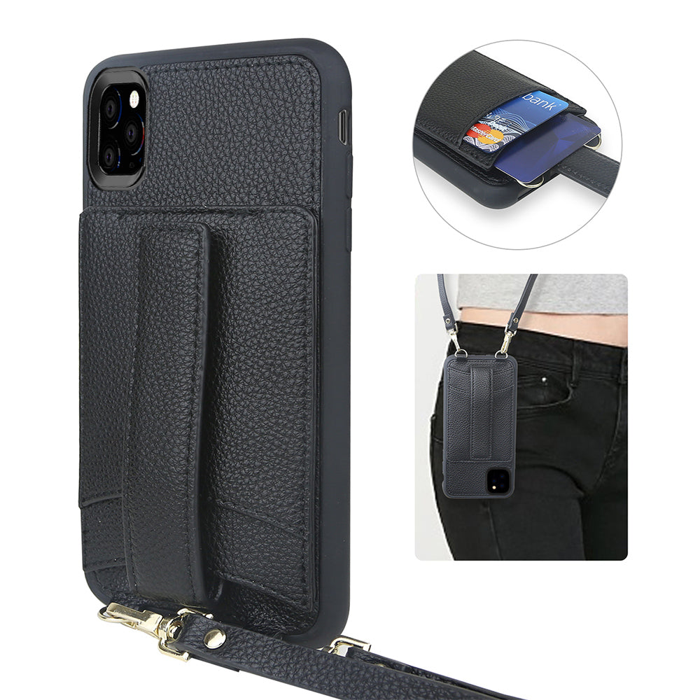 TJS "Garnet" Crossbody PU Leather Wallet Case for iPhone 11, iPhone 11 Pro, iPhone 11 Pro Max - InfinityAccessories017