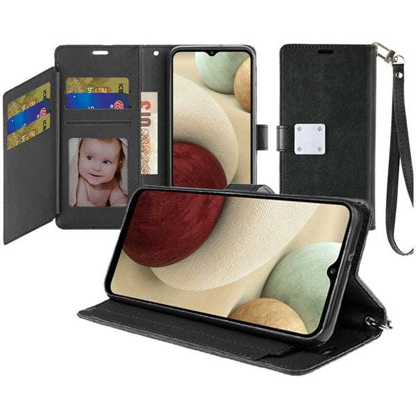 TJS Wallet Phone Case for Samsung Galaxy A12