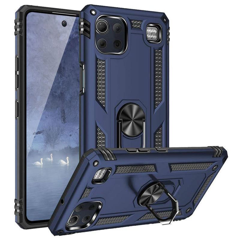TJS “DuoGuard” Ring Kickstand Phone Case for LG K92 5G