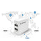 ESOULK 12W 2.4A Dual USB Travel Wall Charger with 5ft USB to Lightning Charging Cable