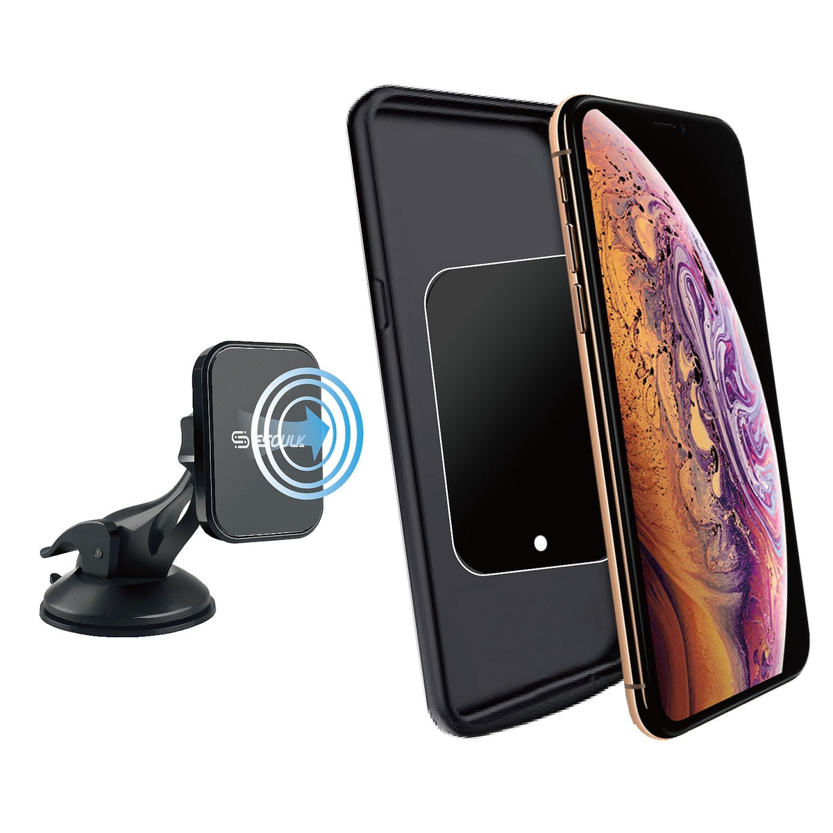 ESOULK Magnetic Car Holder Dashboard Windshield Mount With Dashboard Pad