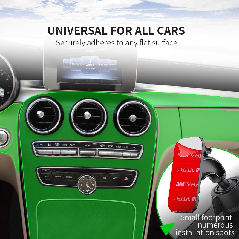 ESOULK One Touch with 3M Stickers 360 Rotation Joint Car Mount with Charging Cable Holder