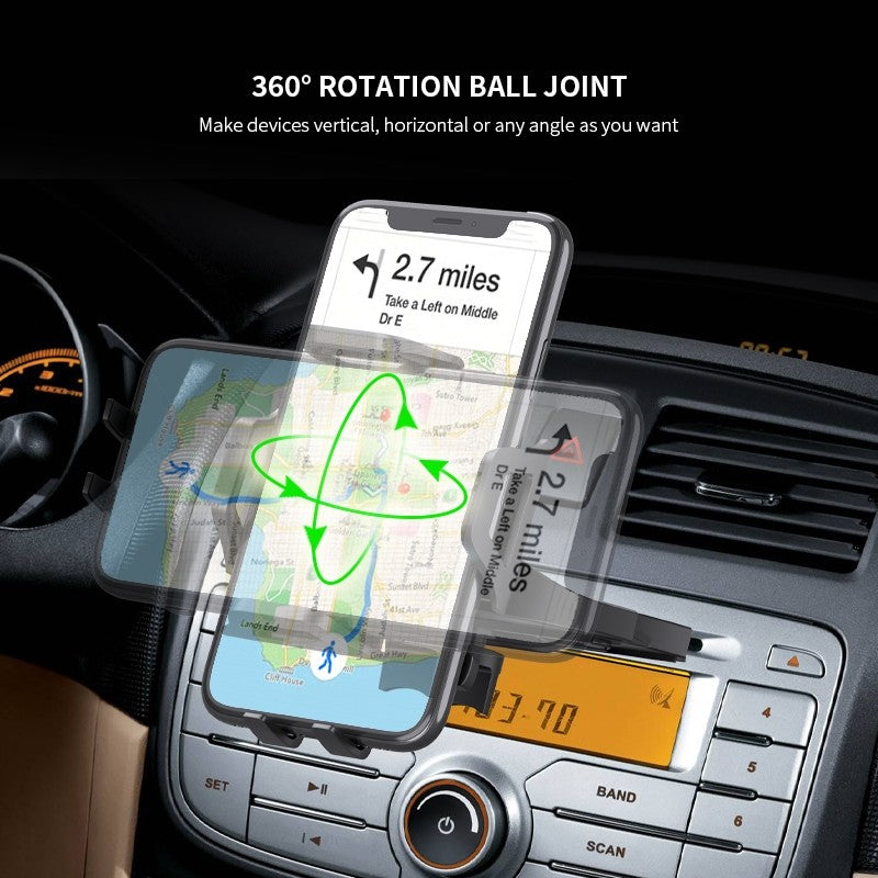 ESOULK One Touch CD Slot with 360 Rotation Ball Joint Car Mount
