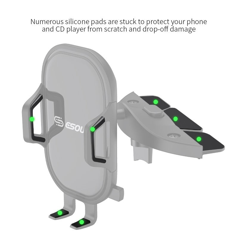 ESOULK One Touch CD Slot with 360 Rotation Ball Joint Car Mount