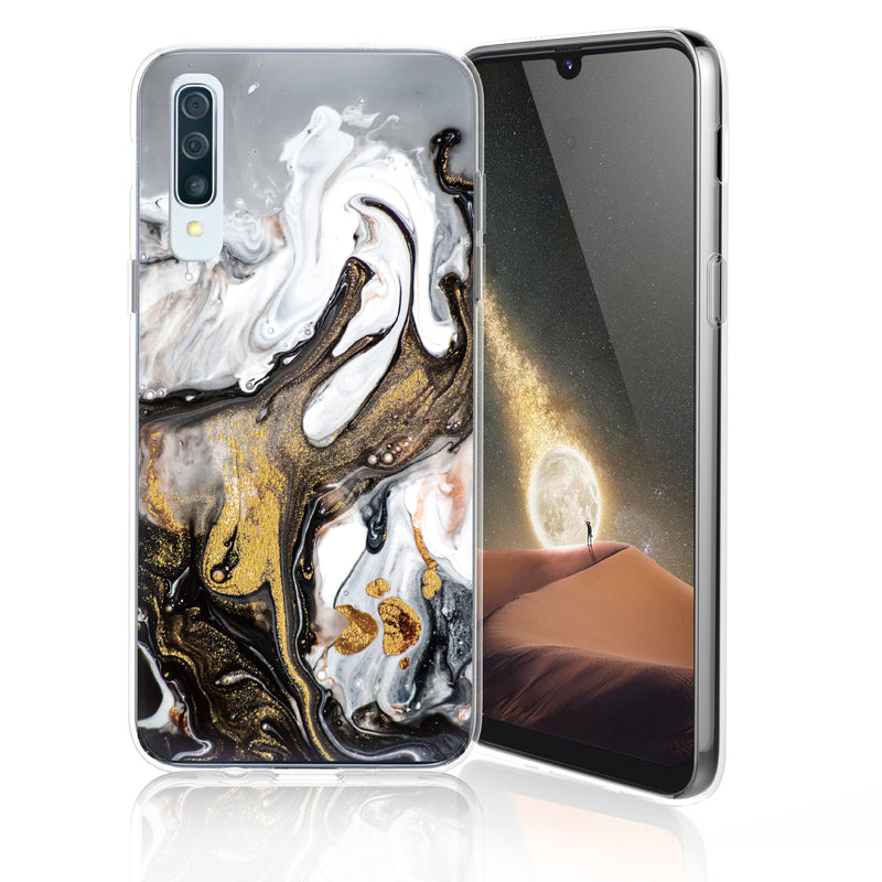 TJS "Juno" Marble Design IMD TPU Phone Case for Galaxy A50 - InfinityAccessories017