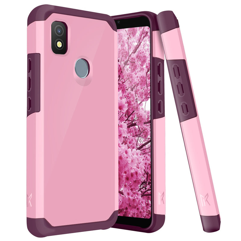 TJS "ArmorLux" Hybrid Phone Case for Cricket Icon 4