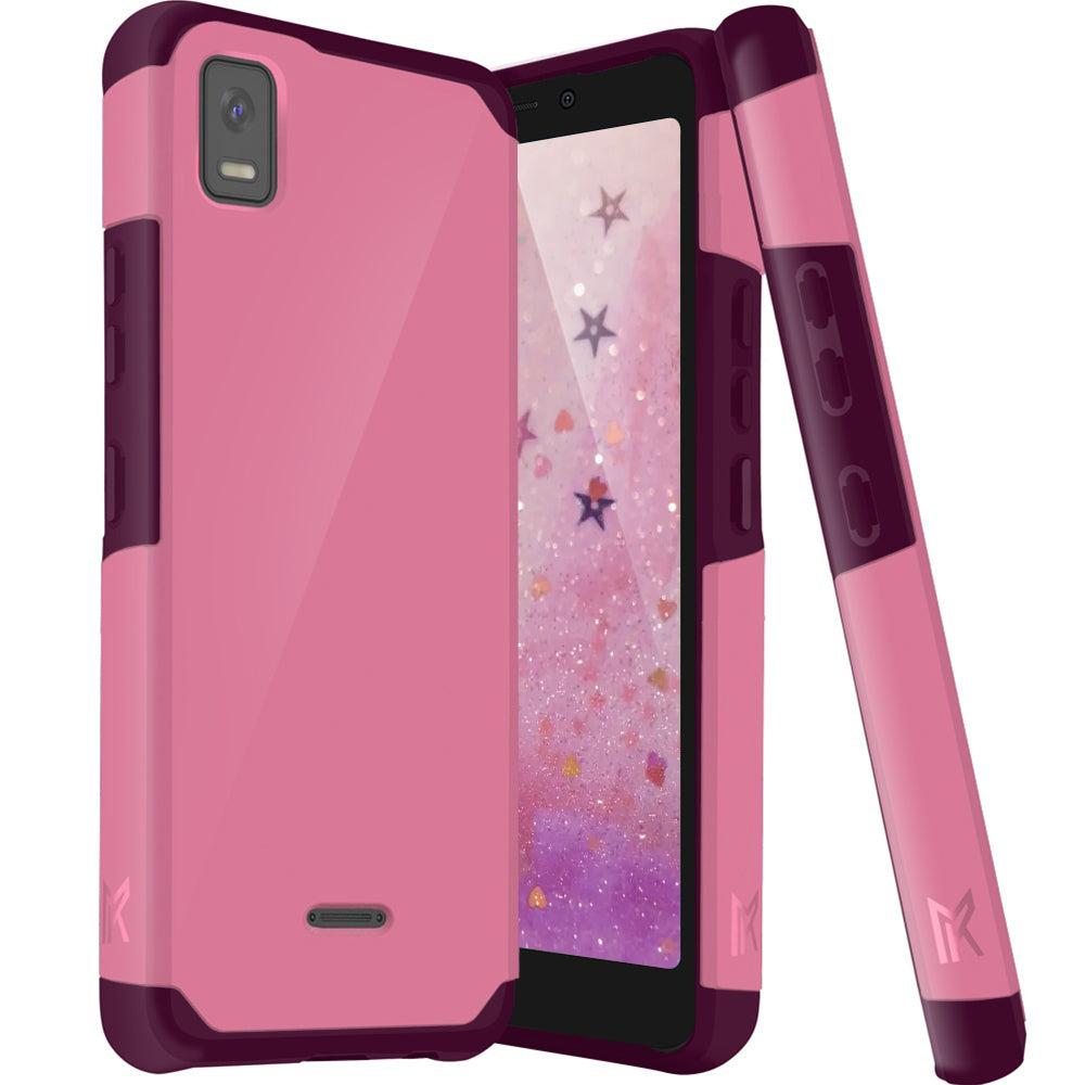 TJS "ArmorLux" Hybrid Phone Case for Cricket Debut Smart