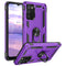 TJS "DuoGuard" Ring Kickstand Phone Case for Samsung Galaxy A03s