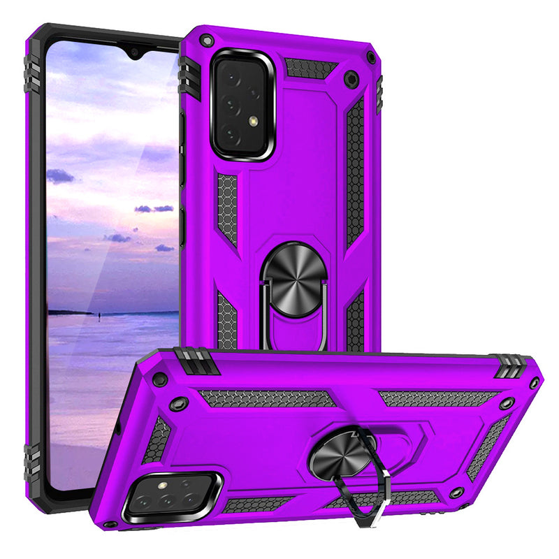 TJS "DuoGuard" Ring Kickstand Phone Case for Samsung Galaxy A23 5G