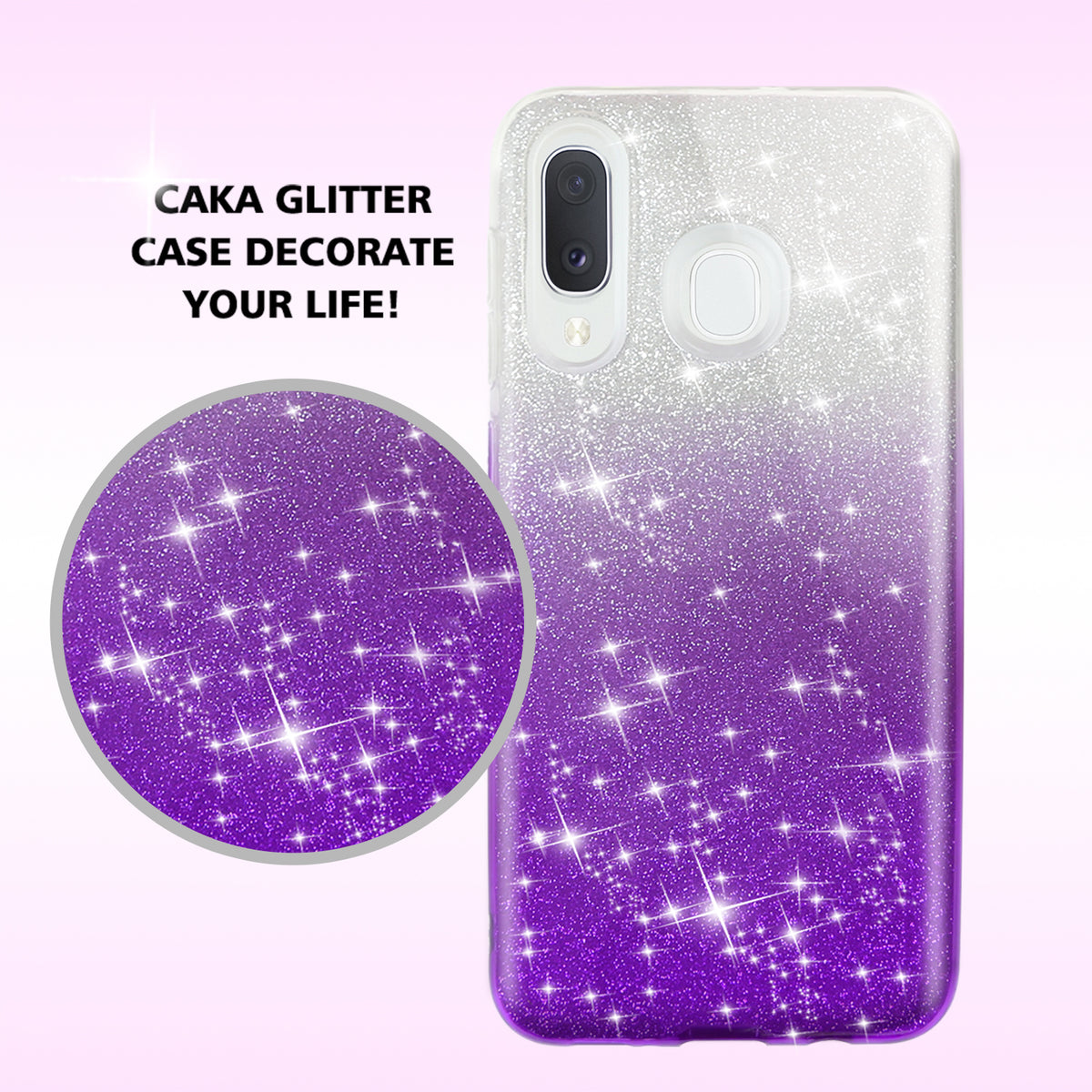 TJS "Venus" Glitter TPU Phone Case for Galaxy A20, Galaxy A30 - InfinityAccessories017