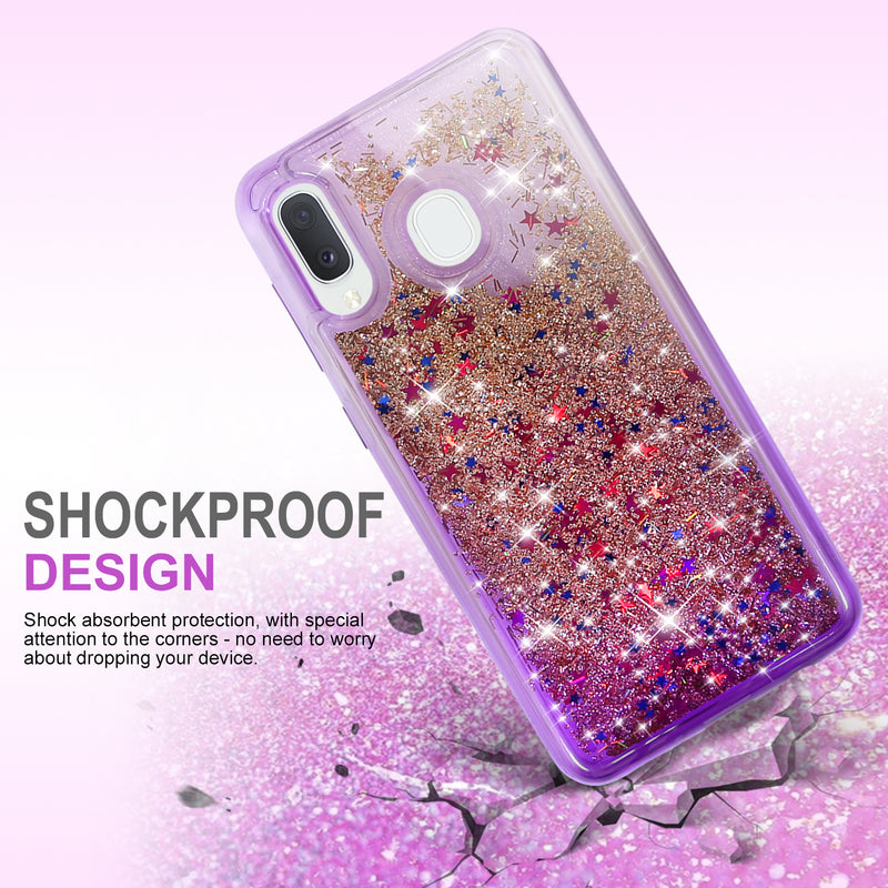 Liquid Glitter Hybrid Phone Case for Galaxy A20, Galaxy A30 - InfinityAccessories017