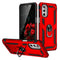 TJS "DuoGuard" Ring Kickstand Phone Case for Motorola G Stylus 5G 2022