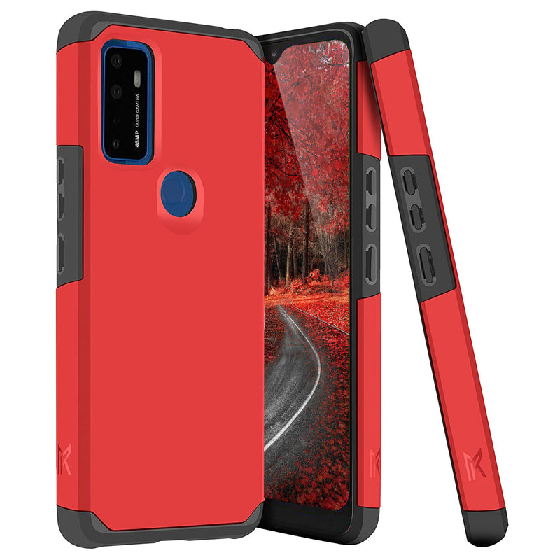 TJS "ArmorLux" Hybrid Phone Case for AT&T Radiant Max 5G / AT&T Fusion 5G / Cricket Dream 5G / Cricket Innovate 5G