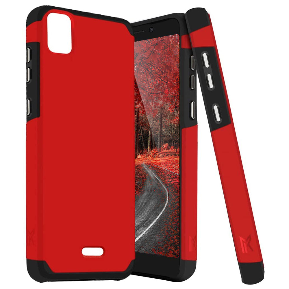 TJS "ArmorLux" Hybrid Phone Case for Cricket Vision Plus