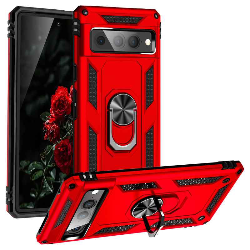 TJS "DuoGuard" Ring Kickstand Phone Case for Pixel 7 Pro