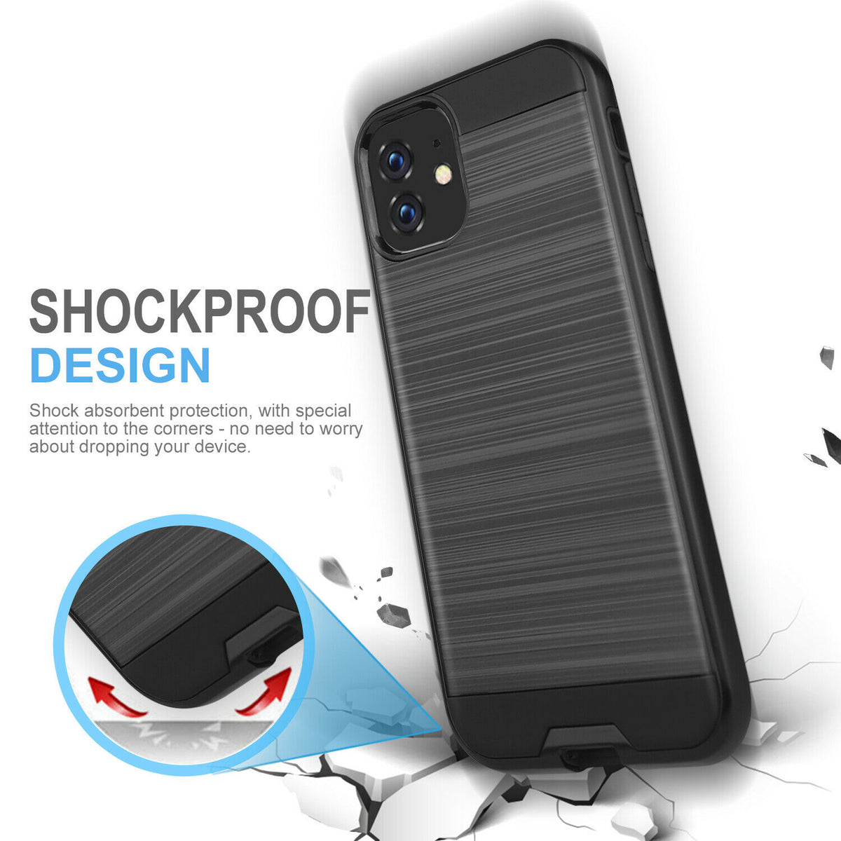TJS "Legency" Hybrid Phone Case for iPhone 11, iPhone 11 Pro, iPhone 11 Pro Max - InfinityAccessories017
