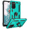 TJS "DuoGuard" Ring Kickstand Phone Case for Samsung Galaxy A03s