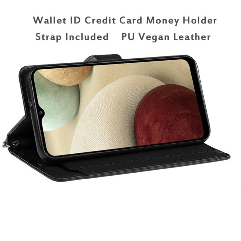 TJS Wallet Phone Case for Samsung Galaxy A12